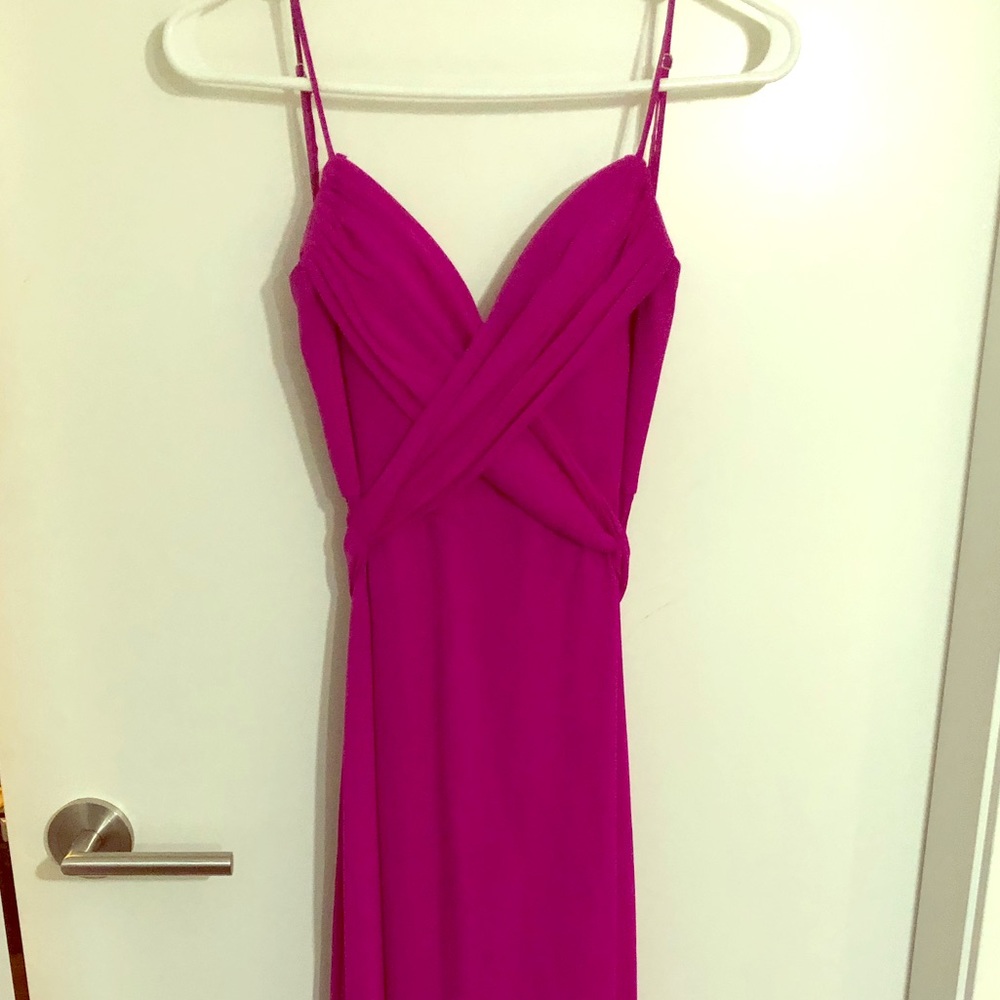 BCBG long pink dress